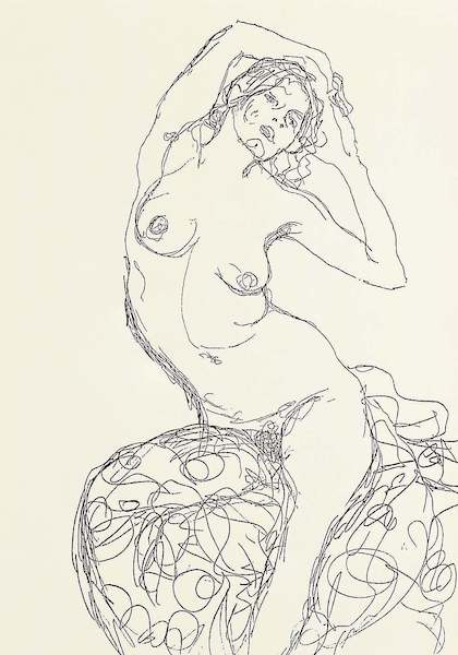 Array Weiblicher Akt von Gustav Klimt