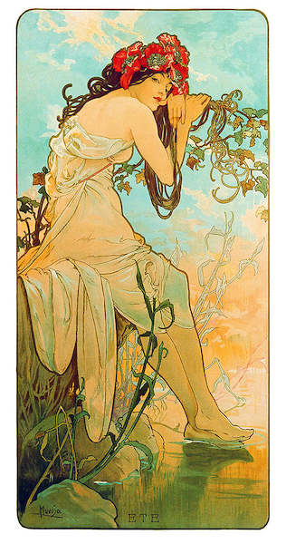 Array Sommer von Marie Alphonse Mucha