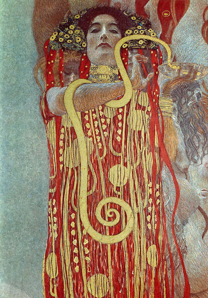 Array Hygiela (Detail) von Gustav Klimt
