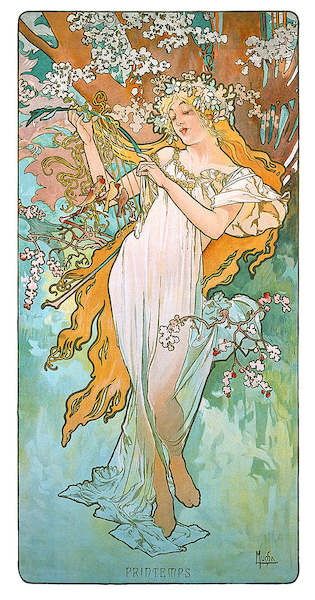 Array Frühling von Marie Alphonse Mucha