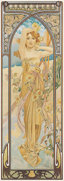 Array Der Tagesschein von Marie Alphonse Mucha