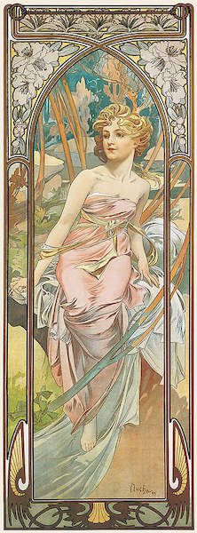 Array Das Erwachen des Morgens von Marie Alphonse Mucha