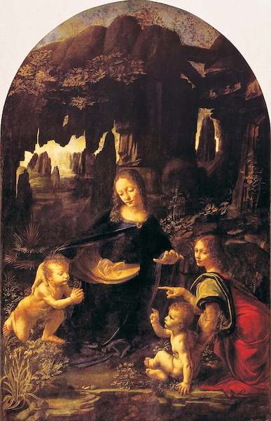Array Vergine delle rocce von Leonardo Da Vinci
