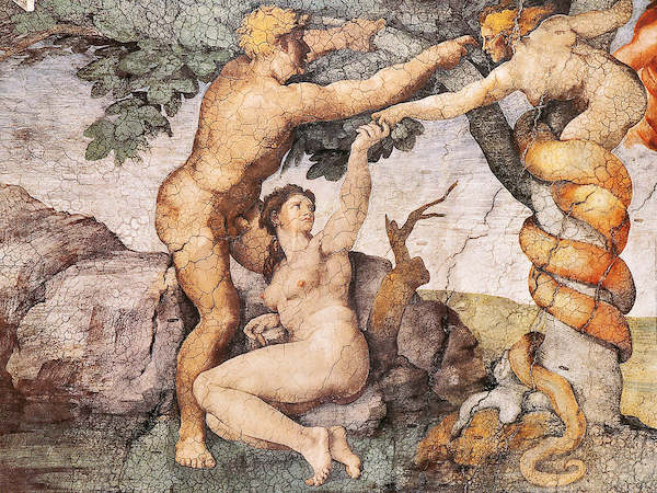 Array Sündenfall und Vertreibung aus von Michelangelo