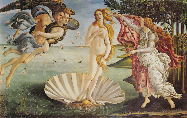 Array La nascita di Venere von Sandro Botticelli