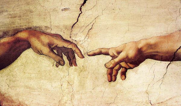 Array Die Erschaffung Adams von Michelangelo