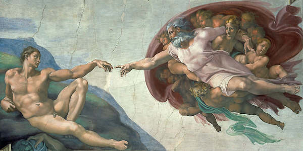 Array Die Erschaffung Adams von Michelangelo
