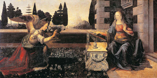 Array Die Verkündigung Mariae von Leonardo Da Vinci