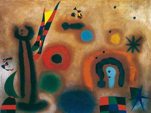 80cm x 60cm Libelle mit roten Flügeln von Joan Miró