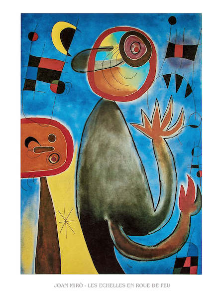60cm x 80cm Les echelles en roue von Joan Miró