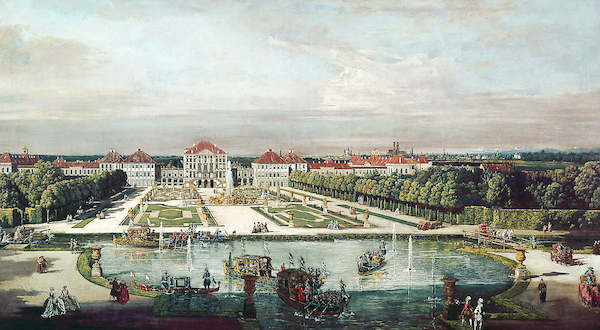 Array Schloß Nymphenburg, München von Canaletto