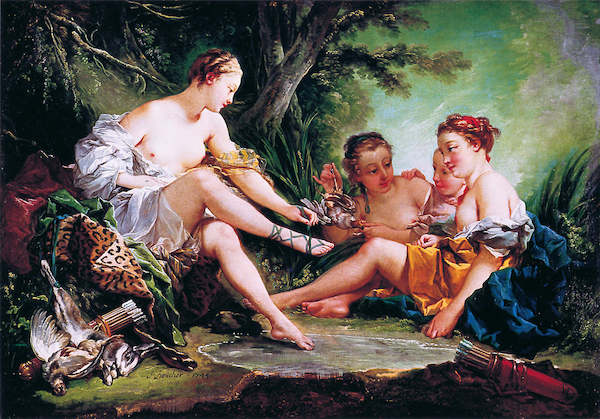 cm x cm Diana nach der Jagd von Francois Boucher