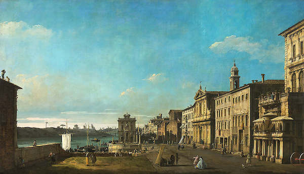 Array Ansicht der Via Ripetta in Rom von Canaletto