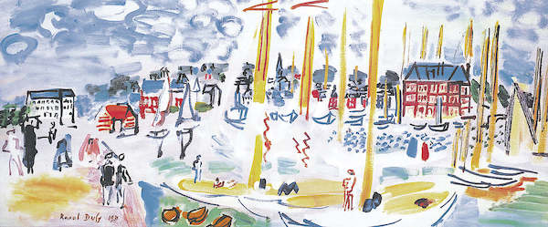 101cm x 42cm Dimanche a Deauville von Raoul Dufy