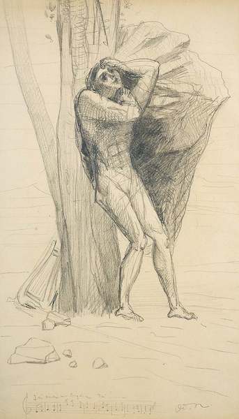 Array Die Verzweiflung des Orpheus von Odilon Redon