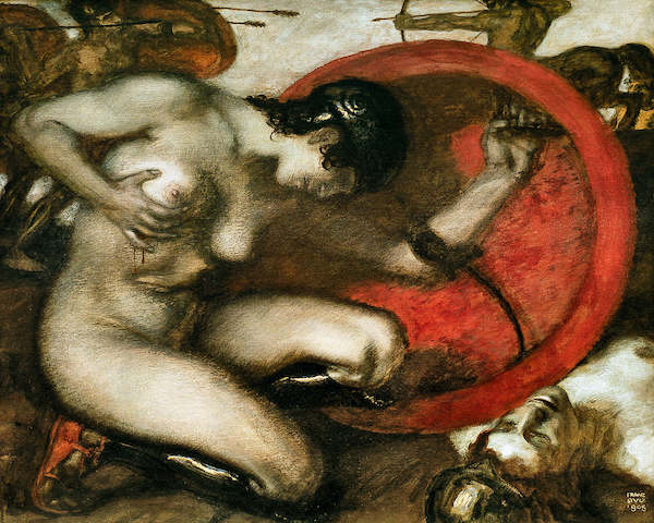 Array Die verwundete Amazone von Franz Von Stuck