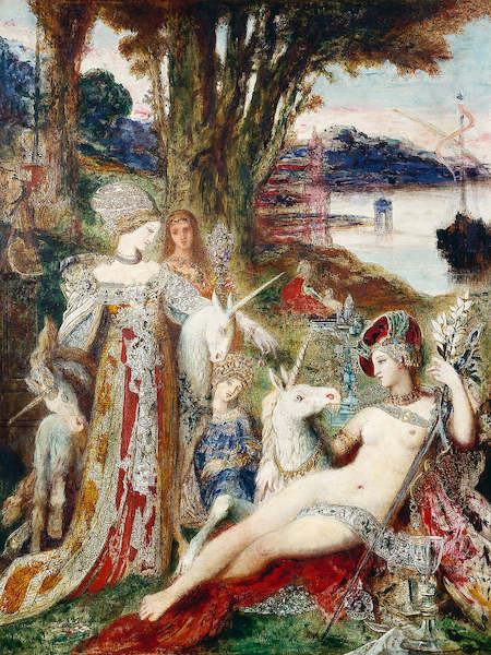Array Die Einhörner von Gustave Moreau