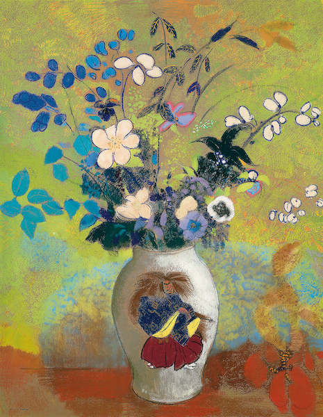 Array Blumen in einer Vase von Odilon Redon