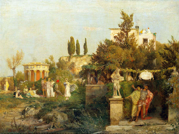 Array Altrömische Weinschenke von Arnold Böcklin