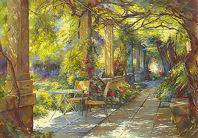 100cm x 70cm Promenade provençale von Johan Messely