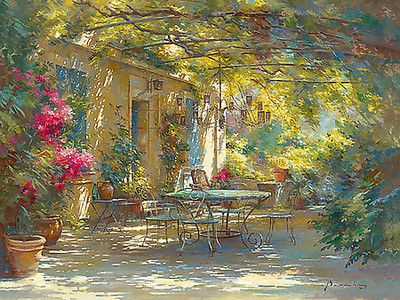 40cm x 30cm Ambiance d´été von Johan Messely