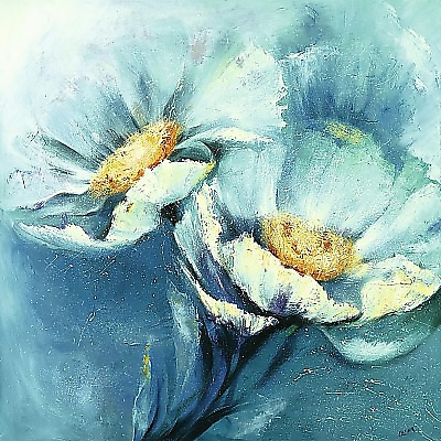 98cm x 98cm Symphonie in Blau von FILATOV