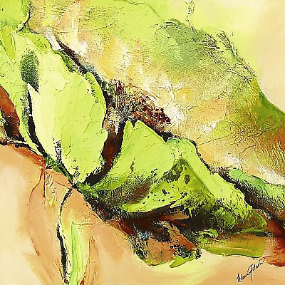 50cm x 50cm Mint Spring II von FILATOV