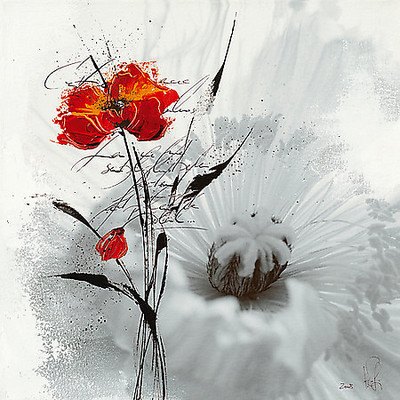 70cm x 70cm Petite aventure fleurie I von Isabelle Zacher-Finet