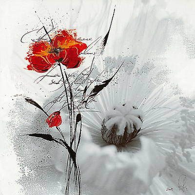 30cm x 30cm Petite aventure fleurie I von Isabelle Zacher-Finet