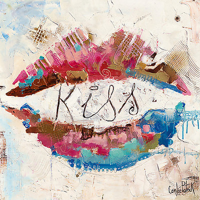 30cm x 30cm Kiss von Patrick Cornée