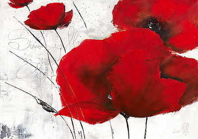 100cm x 70cm Pavot d´hiver II von Isabelle Zacher-Finet