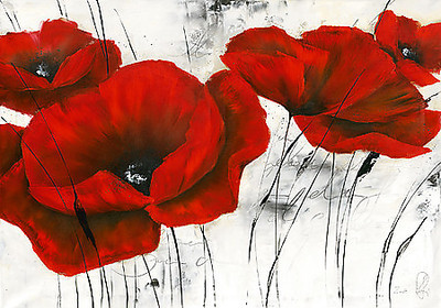 100cm x 70cm Pavot d´hiver V von Isabelle Zacher-Finet