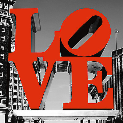 70cm x 70cm Love Philly von Aurélien Terribles