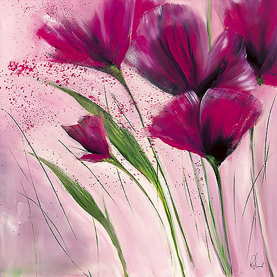 30cm x 30cm Le jour en rose II von Isabelle Zacher-Finet