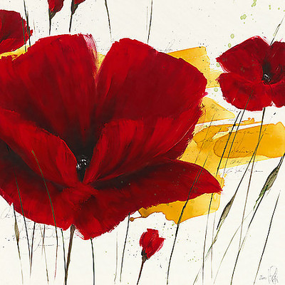 70cm x 70cm Liberté fleurie II von Isabelle Zacher-Finet