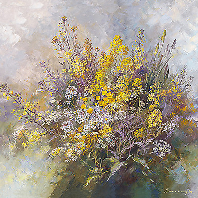 50cm x 50cm Bouquet printanier von Paul Messely