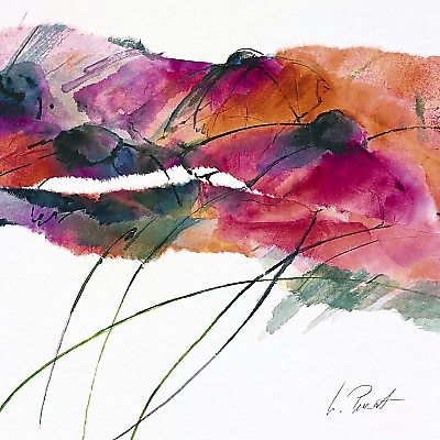 21cm x 21cm Modern Poppy II von Marta Peuckert
