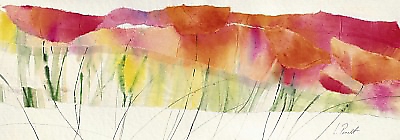 100cm x 35cm Poppy ribbon red von Marta Peuckert