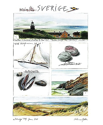 40cm x 50cm Via Helsingborg von Sabine Gerke