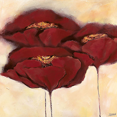 70cm x 70cm Mohn in Milch I von Elena Filatov
