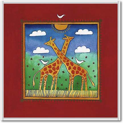Two little giraffes von EDWARDS, LINDA