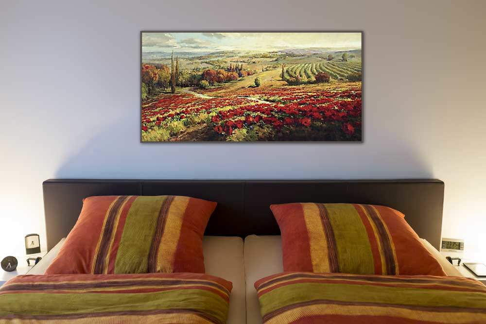 Red Poppy Panorama von LOMBARDI