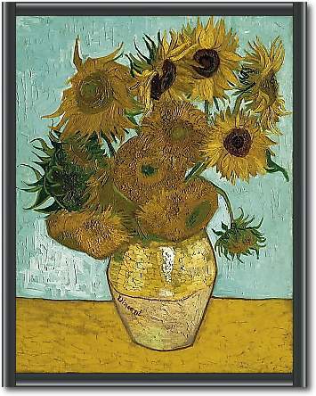 Vase mit Sonnenblumen von VAN GOGH