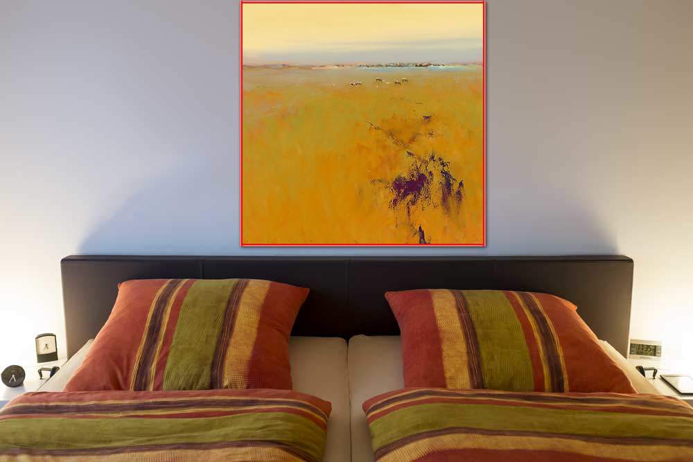 Meadow in warm Colors von Groenhart,Jan