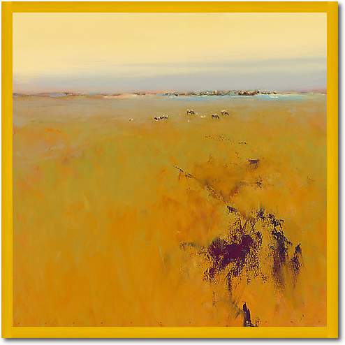 Meadow in warm Colors von Groenhart,Jan