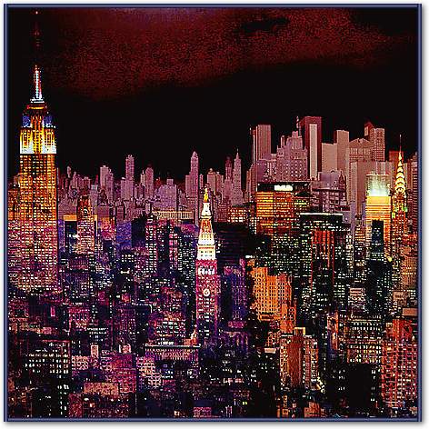 New York by Night I von Mereditt.f,