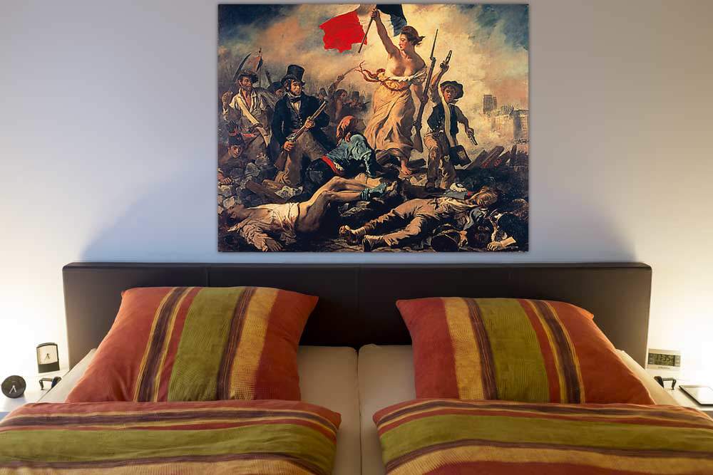Die Freiheit führt das Volk von Delacroix,Henry-Eugène