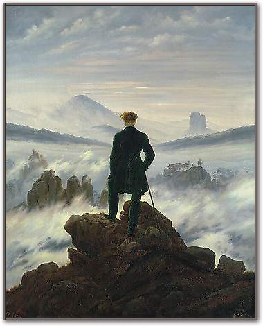 Der Wanderer über dem Nebelmeer von Friedrich,Caspar David