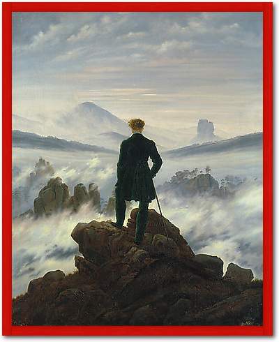 Der Wanderer über dem Nebelmeer von Friedrich,Caspar David