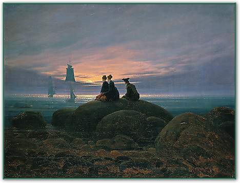 Mondaufgang am Meer von Friedrich,Caspar David